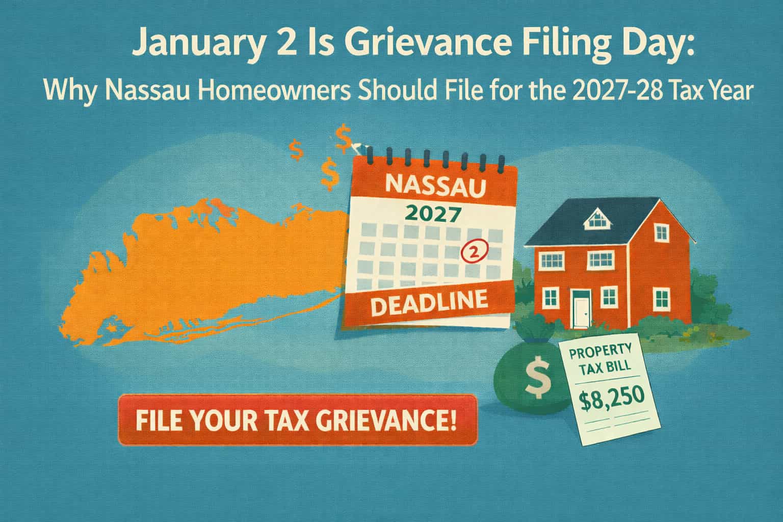 January 2 Is Grievance Filing Day: Why Nassau Homeowners Should File for the 2027–28 Tax Year